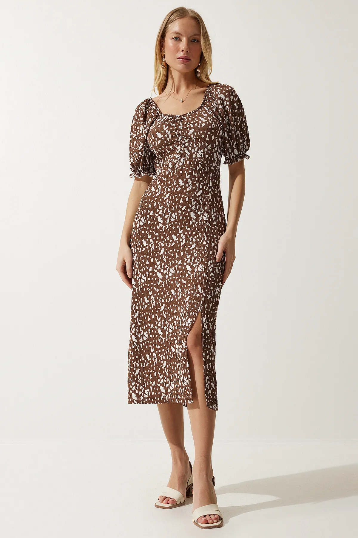 Happiness İstanbul  Kleid - Braun - A-Linie