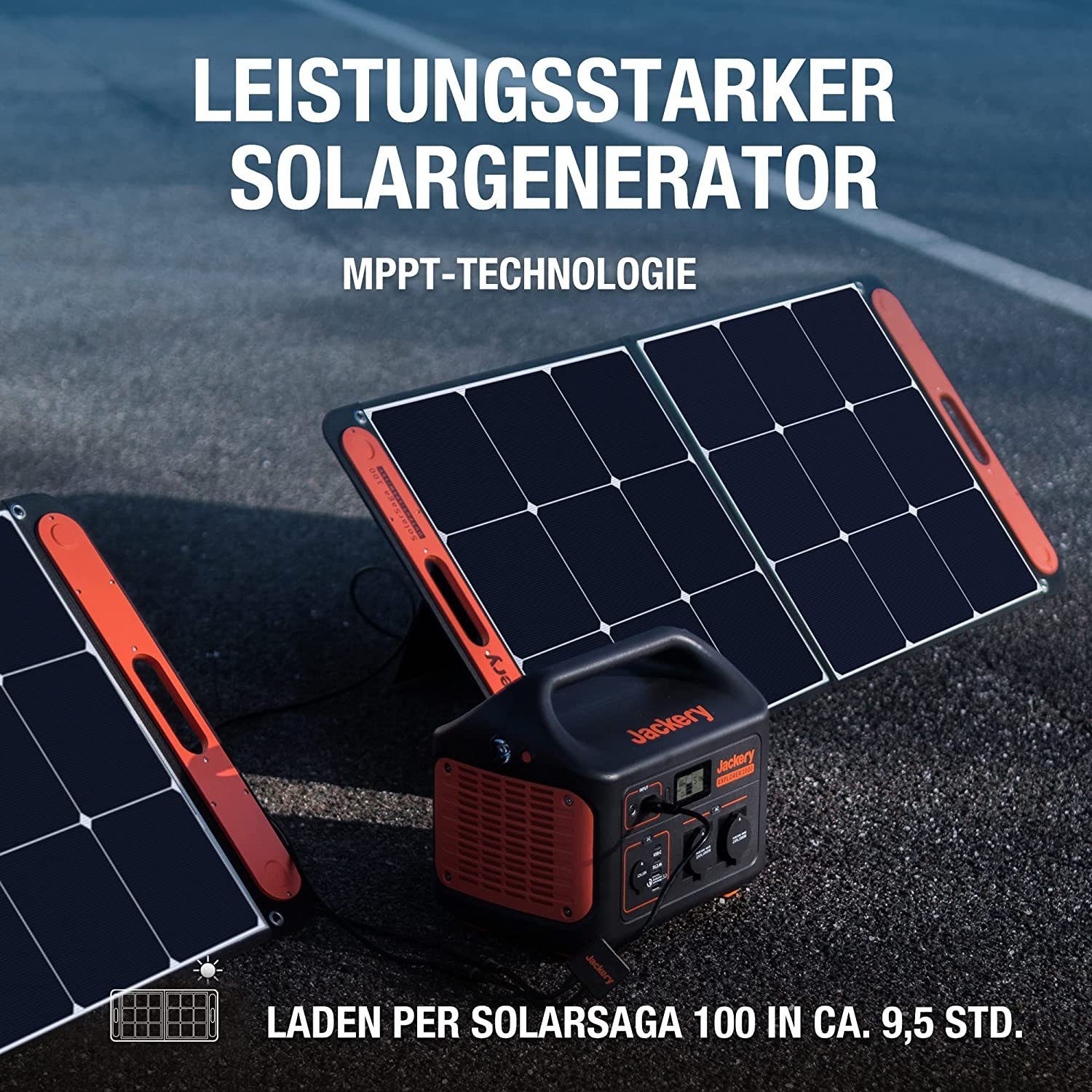 Jackery Stromerzeuger Explorer 500, 518Wh Tragbare Powerstation Mobiler Stromversorgung, 1,00 in kW, (1-tlg), Stromerzeuger für Camping Outdoor