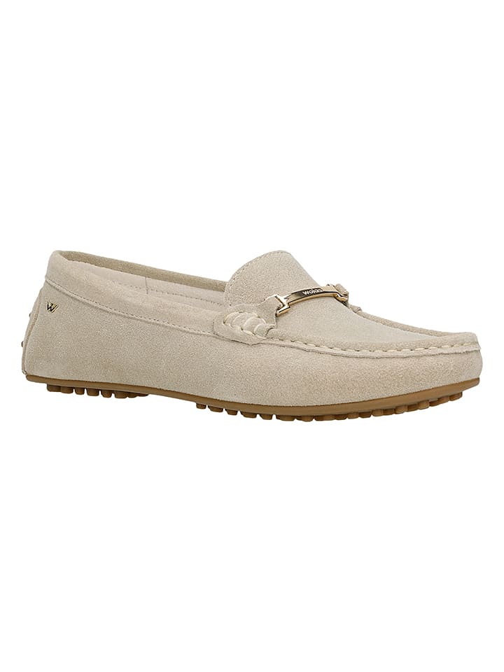 Wojas Leder-Mokassins in Beige günstig kaufen