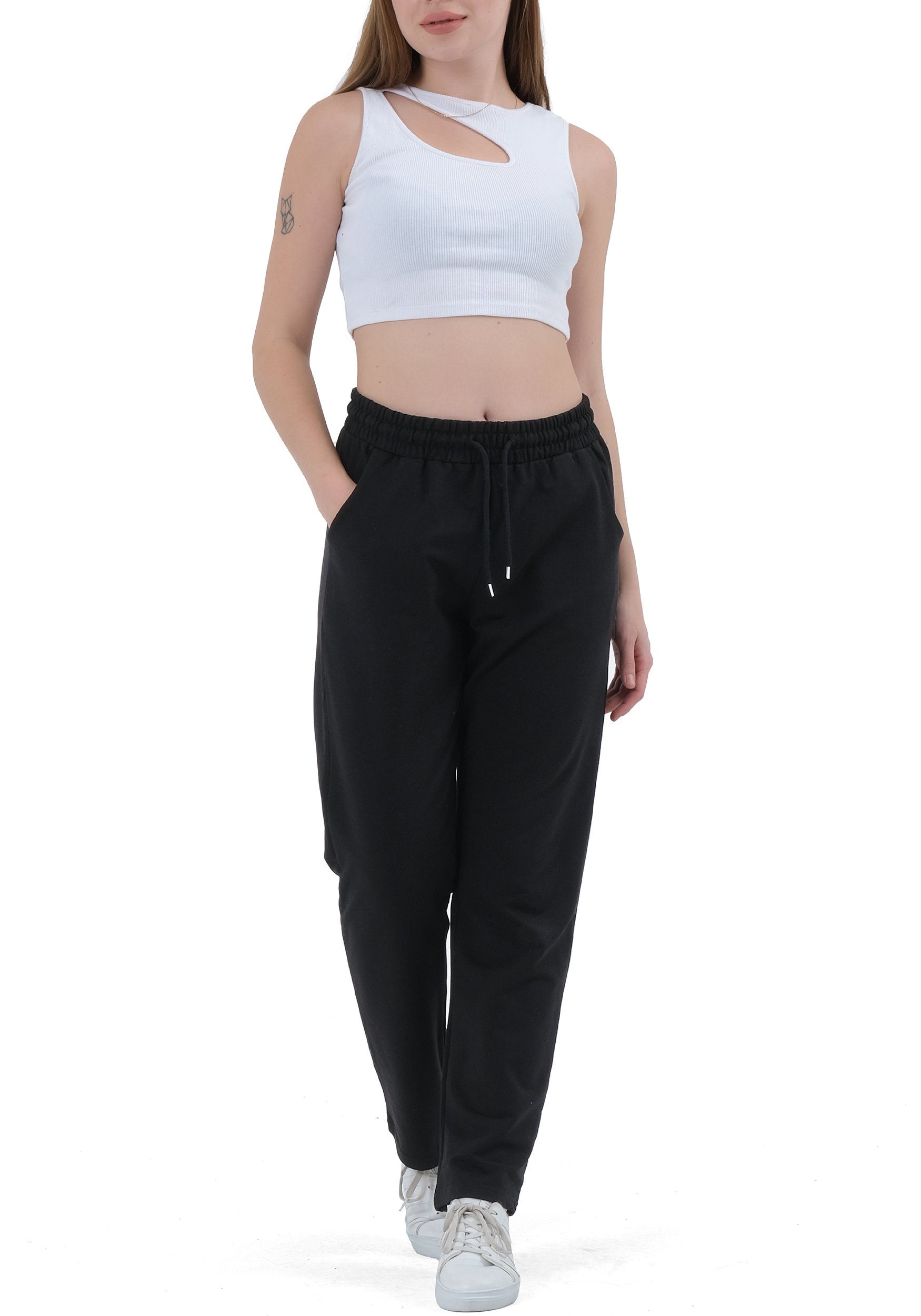 ROSS CAMP Sweathose Jogginghose Damen (1-tlg) Lycra, Slim Fit, Baumwolle