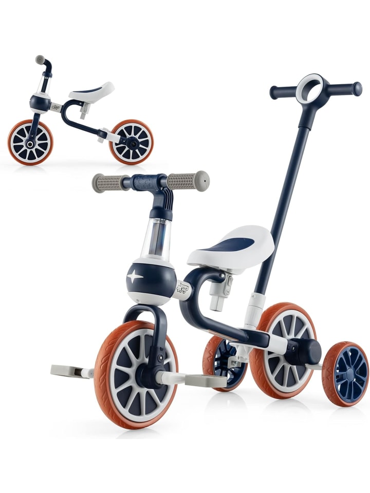 COSTWAY 4 in 1 Dreirad von 2-4 Jahren in Blau günstig kaufen 38 cm
