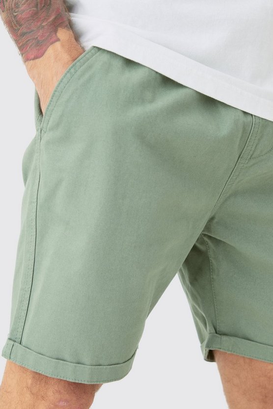 Slim-Fit Bermuda-Shorts mit elastischem Bund