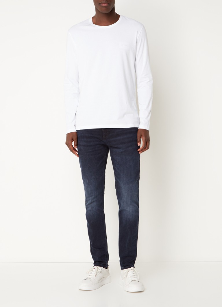 HUGO BOSS 734 Jeansy Slim Fit, Ciemny odcień