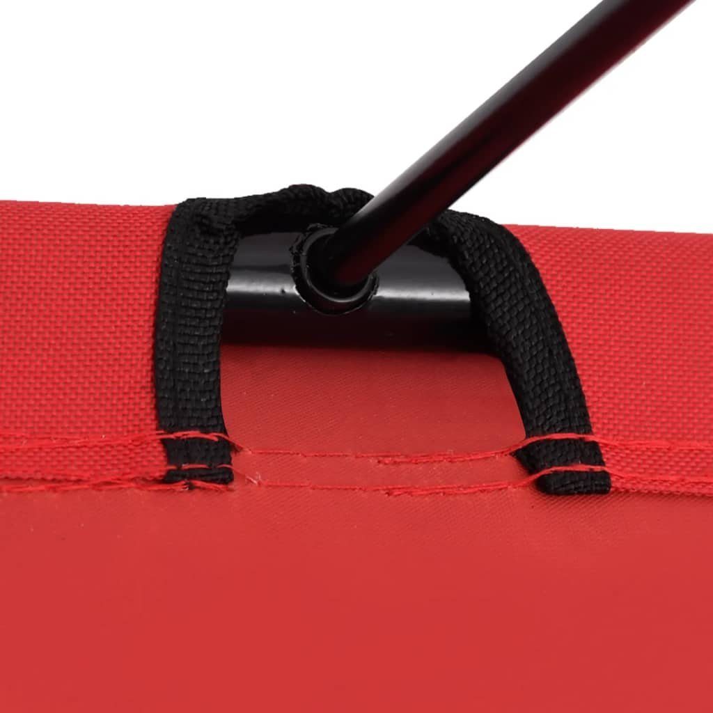 vidaXL Feldbett Campingbett 180x60x19 cm Oxford-Gewebe und Stahl Rot (1-St)