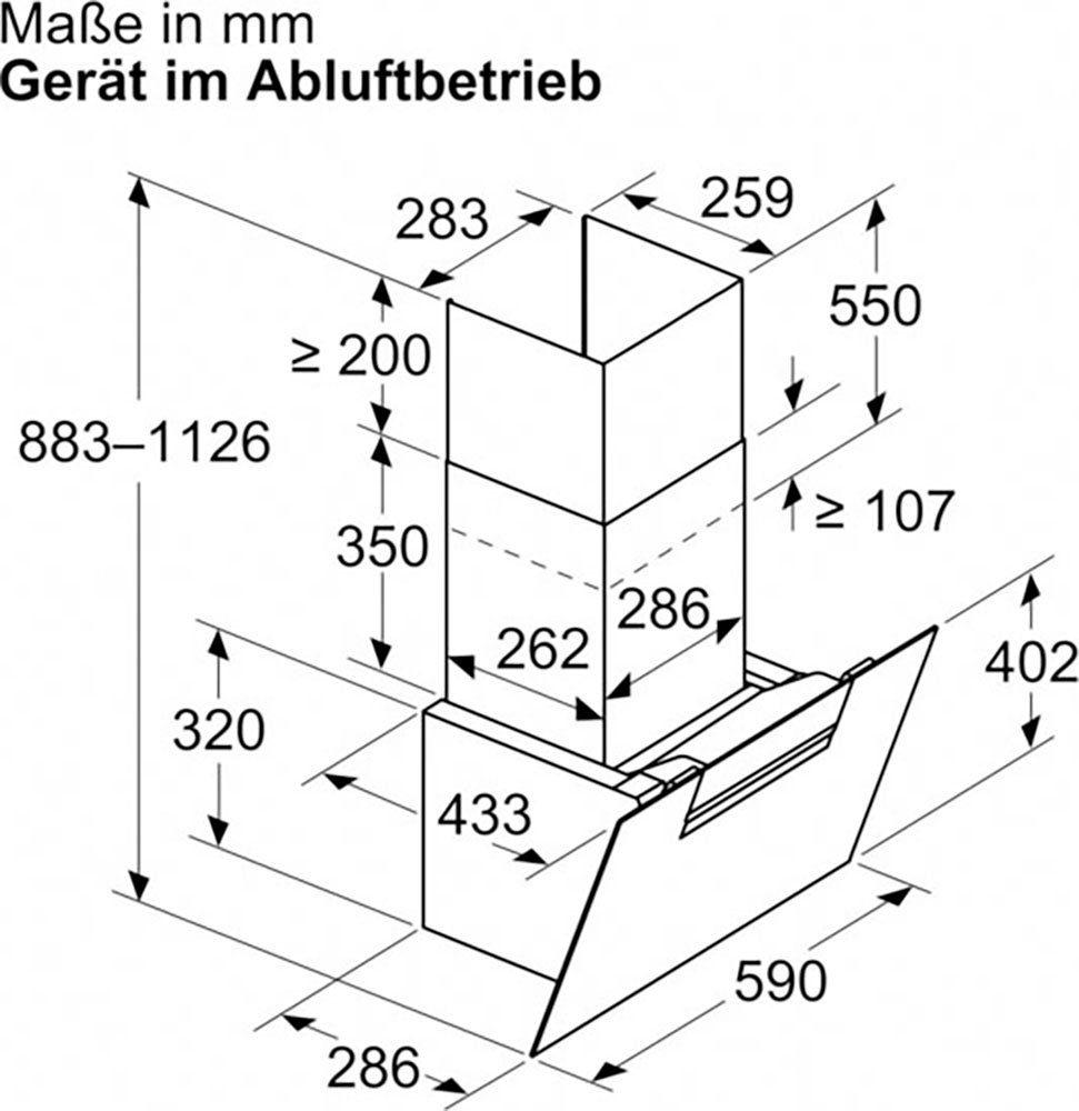 SIEMENS Kopffreihaube Serie iQ300 LC67KFN20