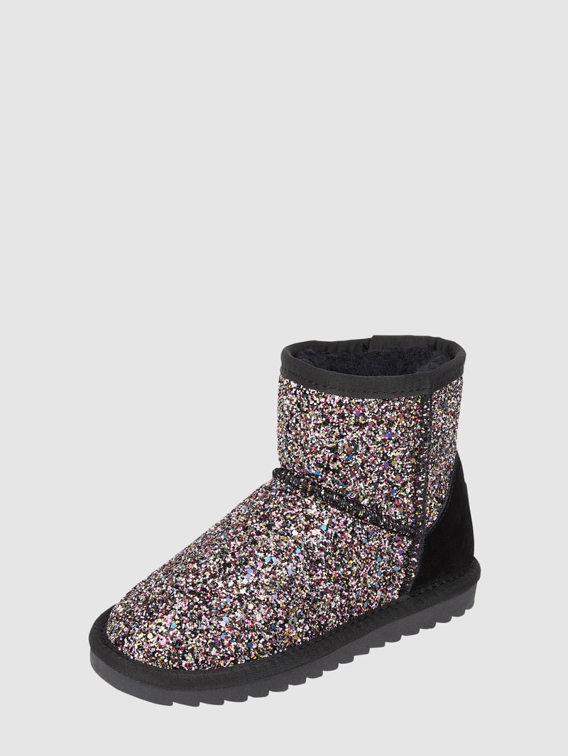 Boots mit Glitter-Effekt in schwarz