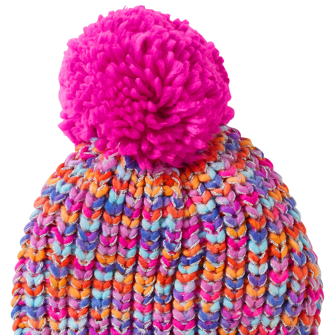 Mädchen Strickmütze mit Pompon