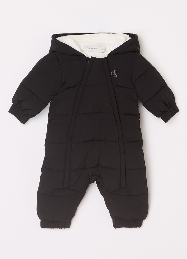 Calvin Klein stepēts bērnu kombinezons ar izšuvumu no logotipa