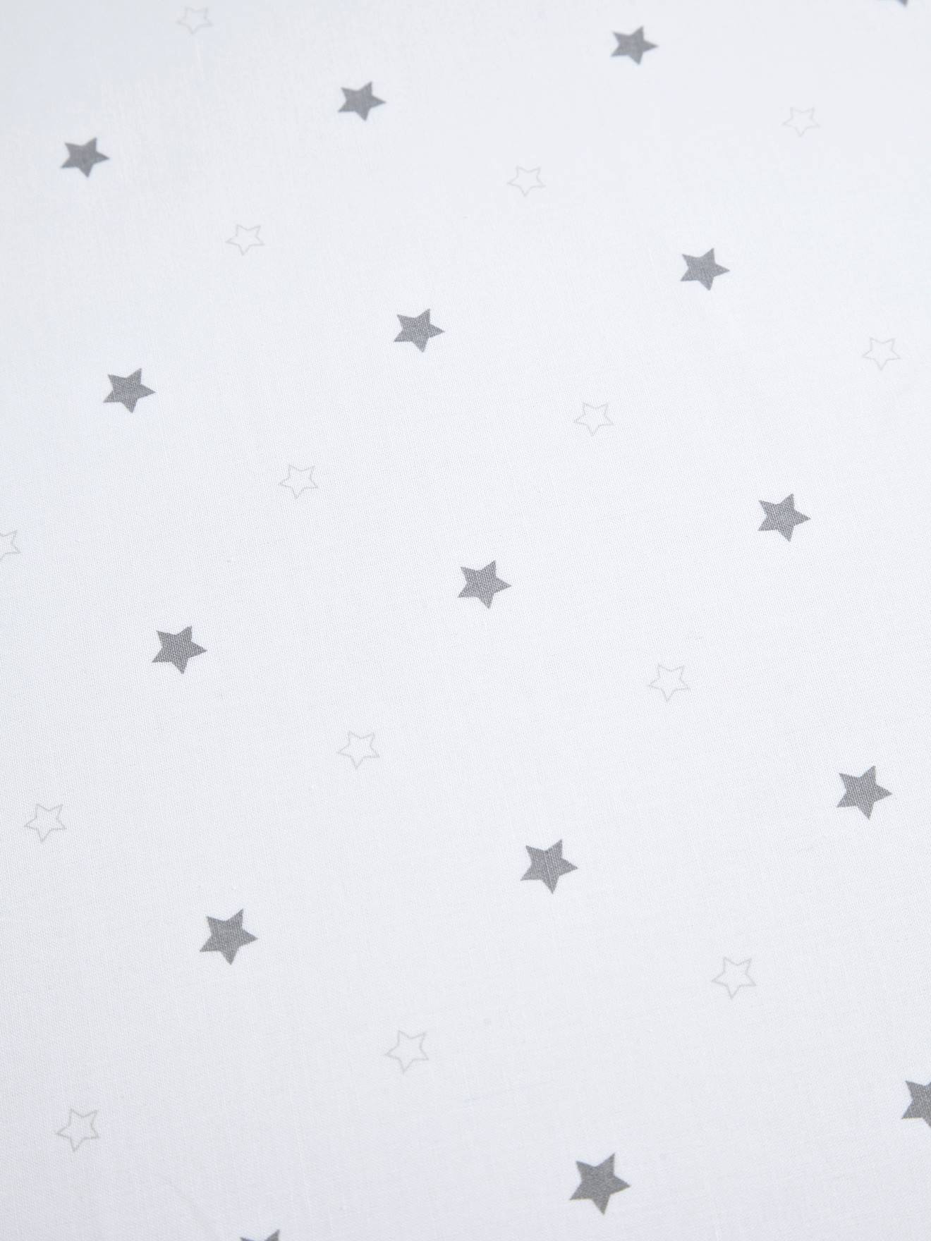 Drap-housse bébé PLUIE D'ETOILES blanc / étoiles