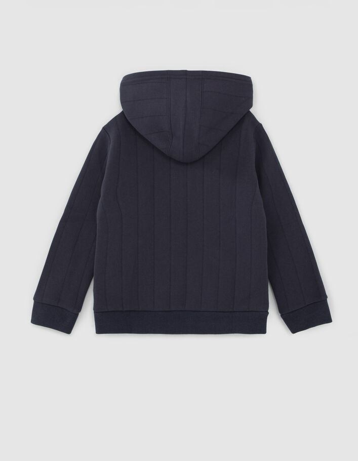 Cardigan marine molleton effet rayures garçon