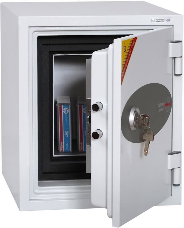 Phoenix Größe 1 Datenschutztresor Schlüßelverriegelung 7L Datacare DS2001K 420 x 350 x 430mm Weiß
