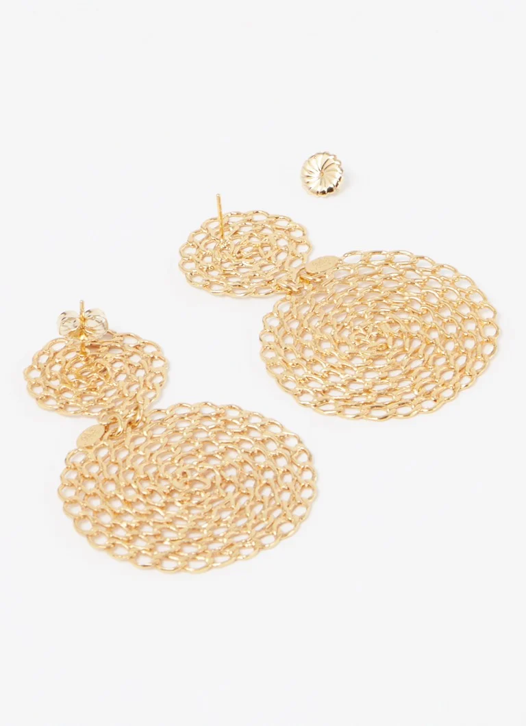 Orecchini a perno placcati in oro di Gas Bijoux Onde Gourmette
