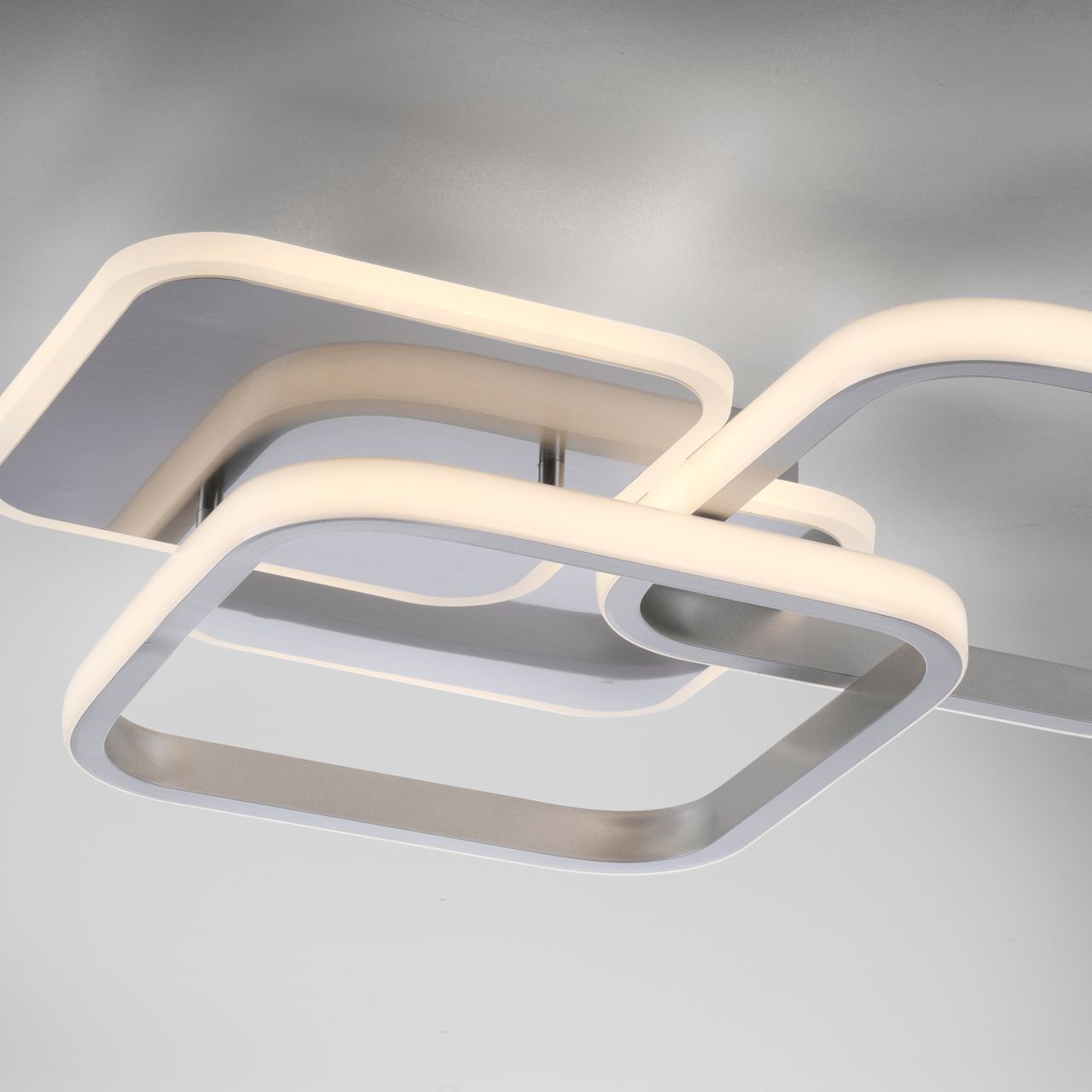 JUST LIGHT LED Deckenleuchte SEVENT, eckig, 1xLED-Board/36W, Stahl