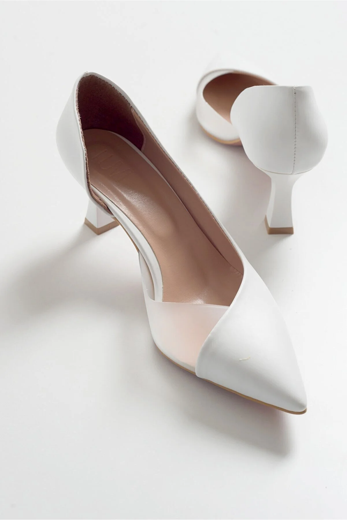 LuviShoes  353 Damenschuhe mit weißem Hautabsatz
