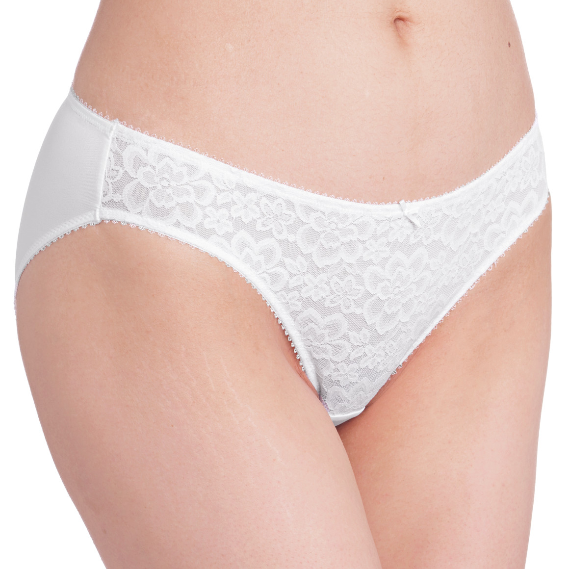 2 Damen Slips mit floraler Spitze
