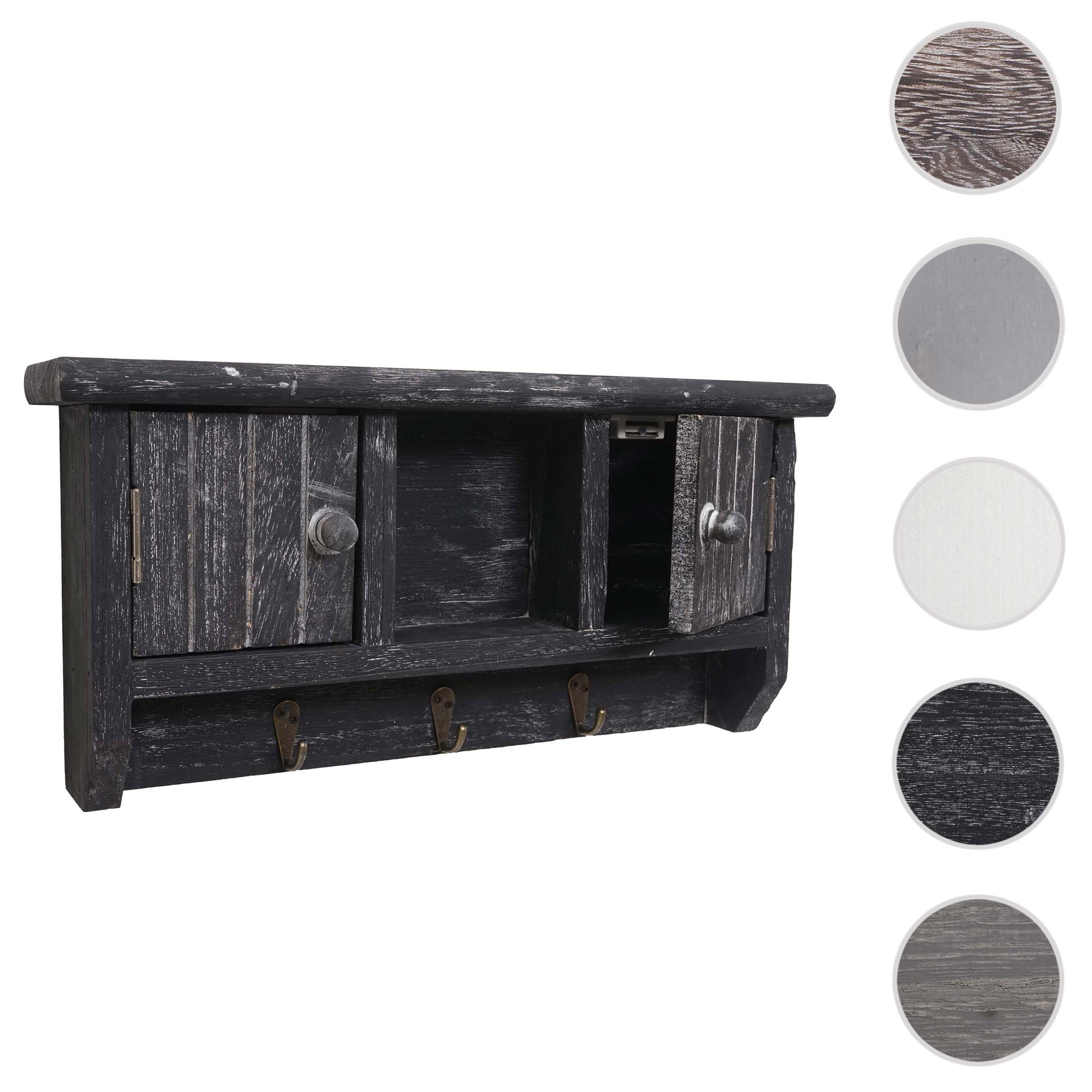 MCW Schlüsselbrett MCW-A48, Magnetverschluss, Zum Aufhängen, Magnetverschluss, Ablagebrett, 3 Haken, 3 Ablagefächer