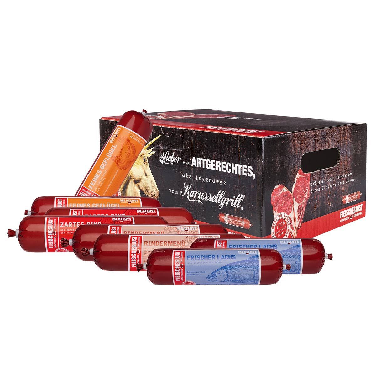 Fleischeslust gemischte Futterbox Classic 8x400g bei ZooRoyal