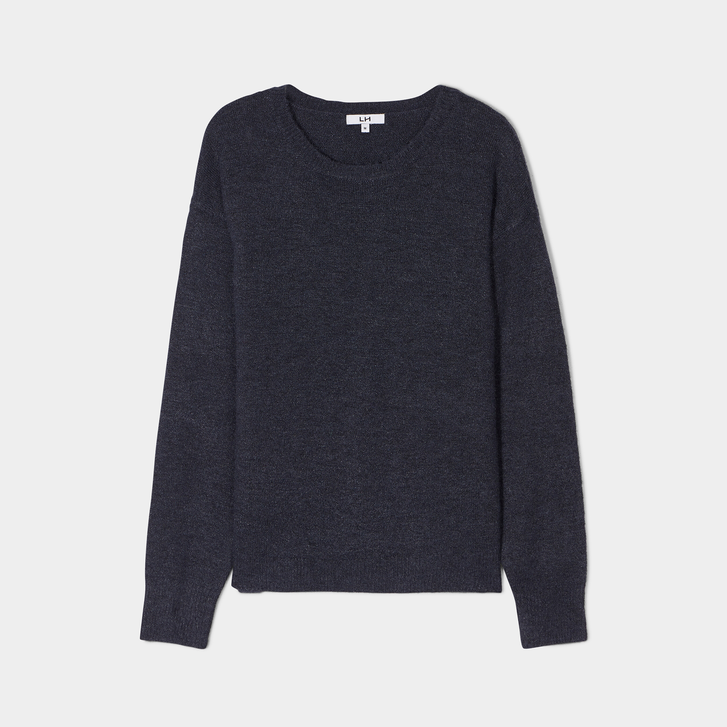 Pull col rond manches longues bleu foncé femme | La Halle
