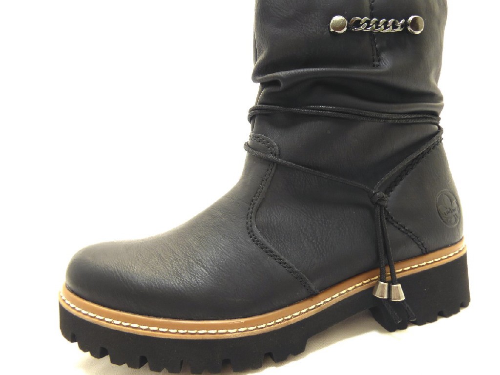 RIEKER Schnür-Stiefeletten schwarz Z577000 Z57