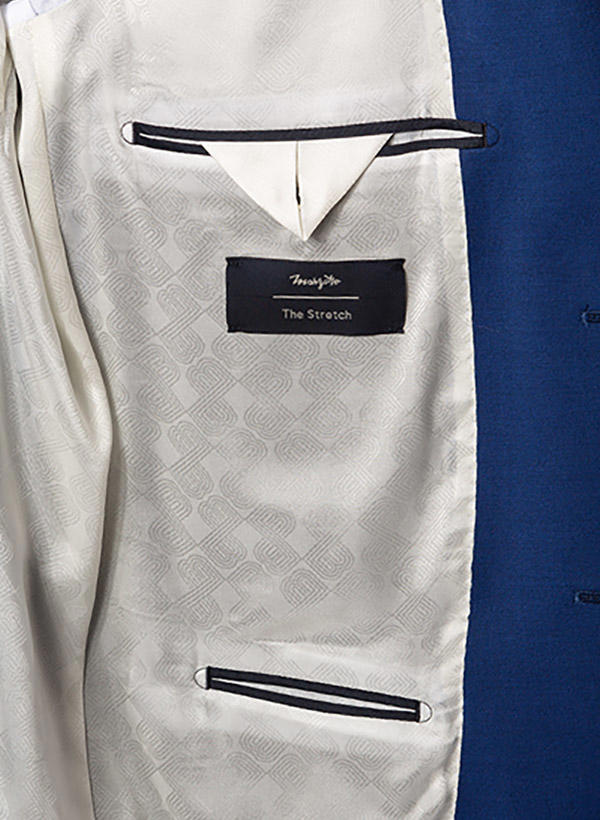 BALDESSARINI, Anzug mit Weste, Slim Fit, Schurwolle, indigo