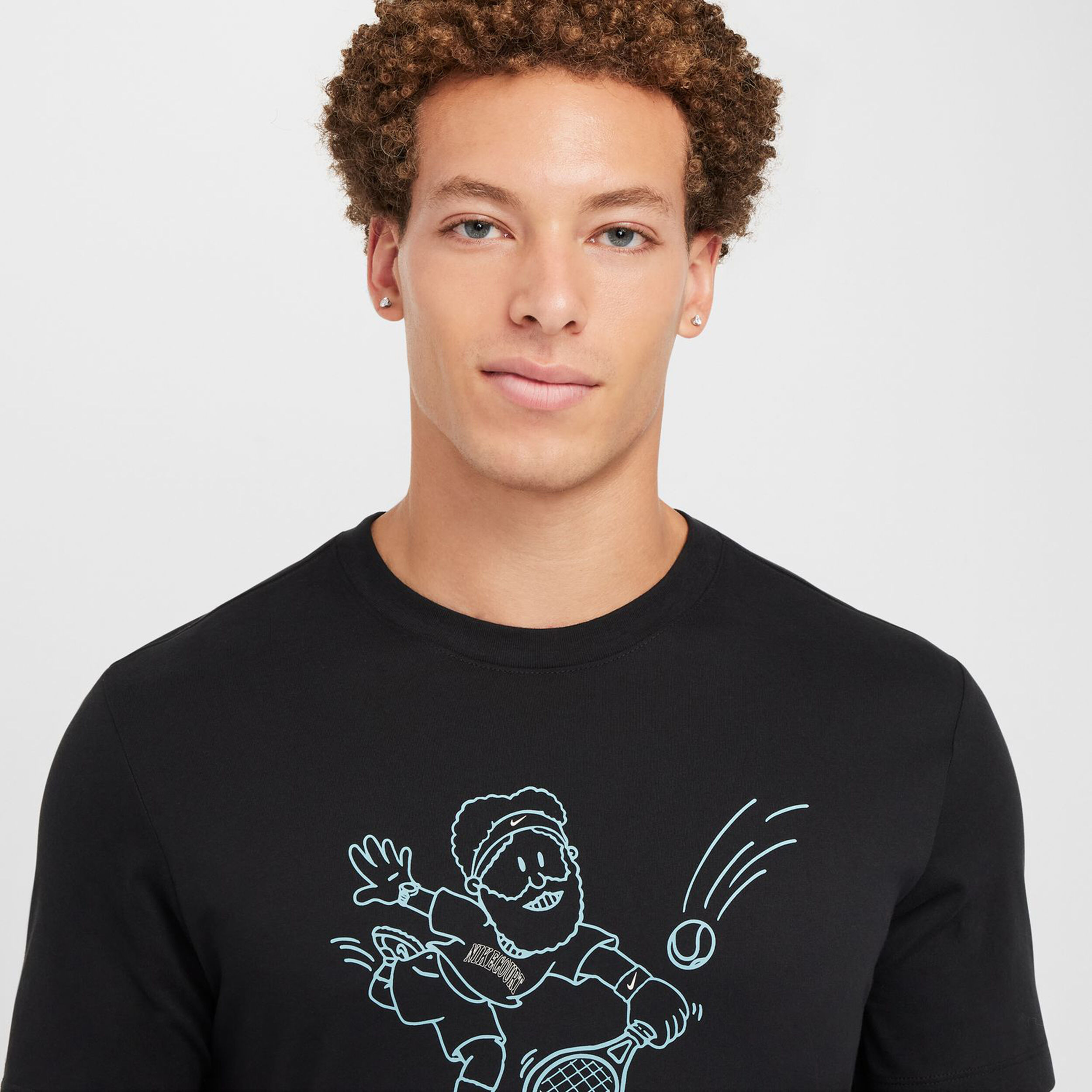 Court Dri-Fit T-Shirt Herren - Schwarz, Mehrfarbig