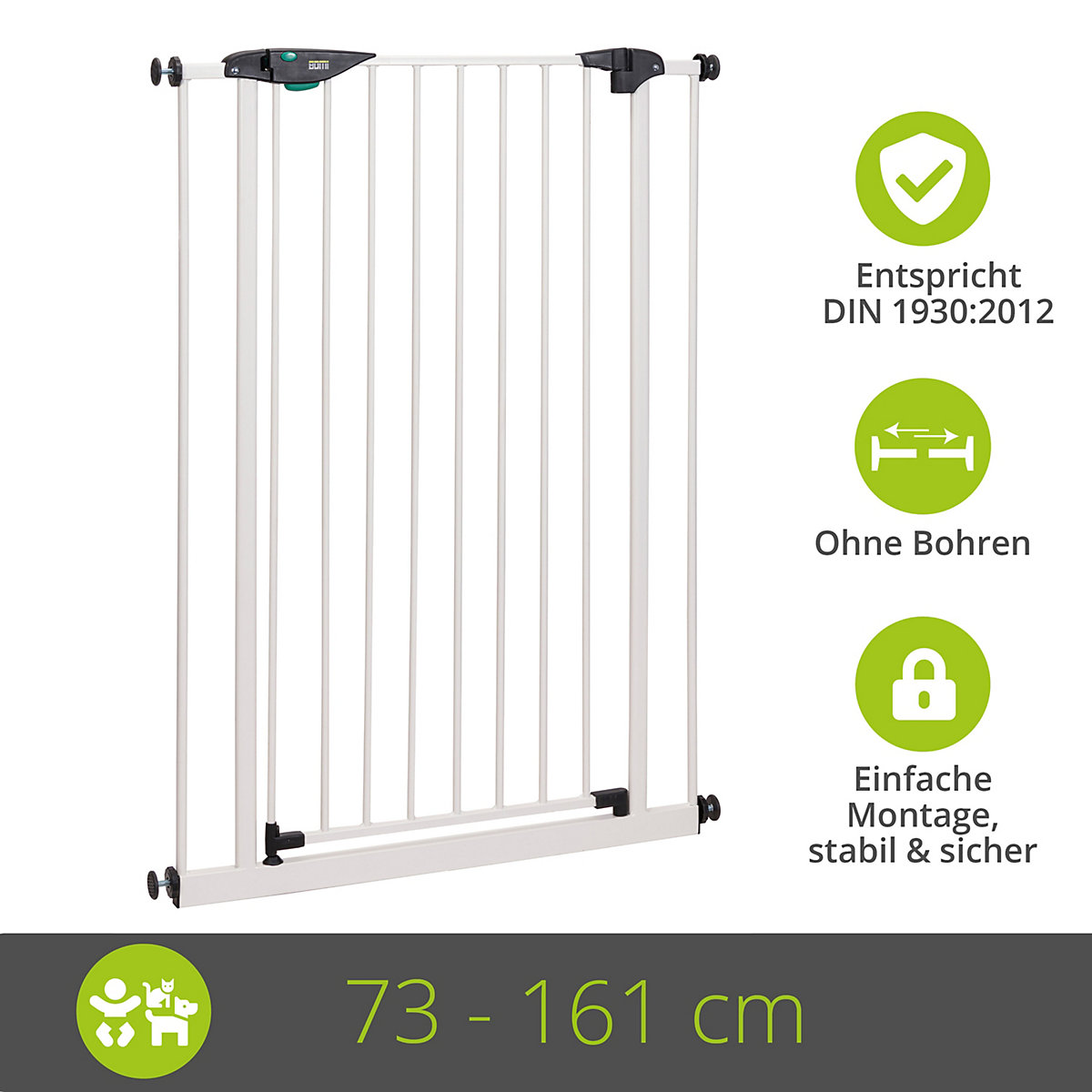 Tür- und Treppenschutzgitter 73-161 cm