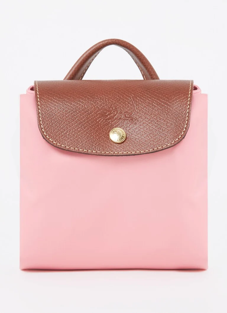 Rucsac Longchamp Le Pliage Original M cu detalii din piele