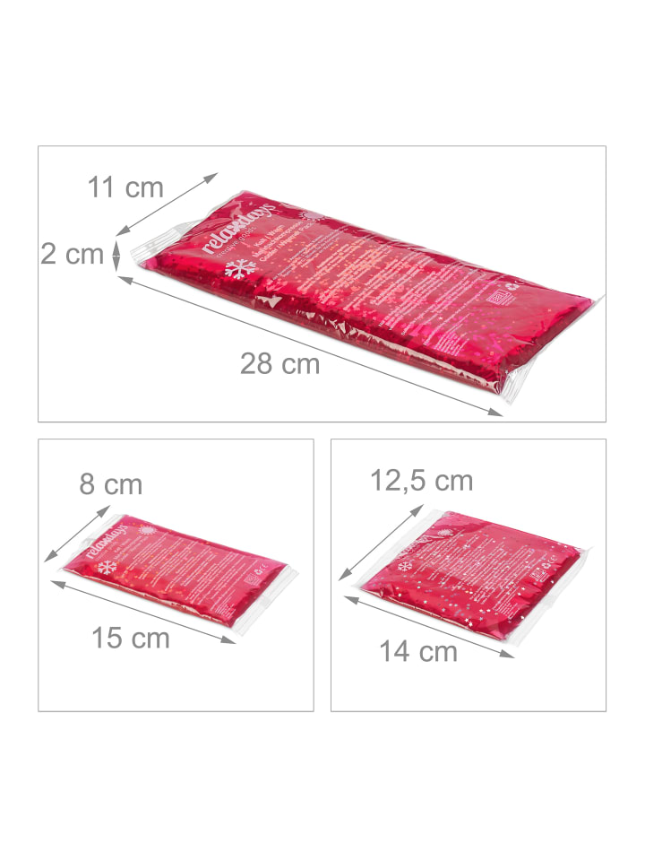 relaxdays 8-tlg. Kühlpad Set in Pink günstig kaufen onesize