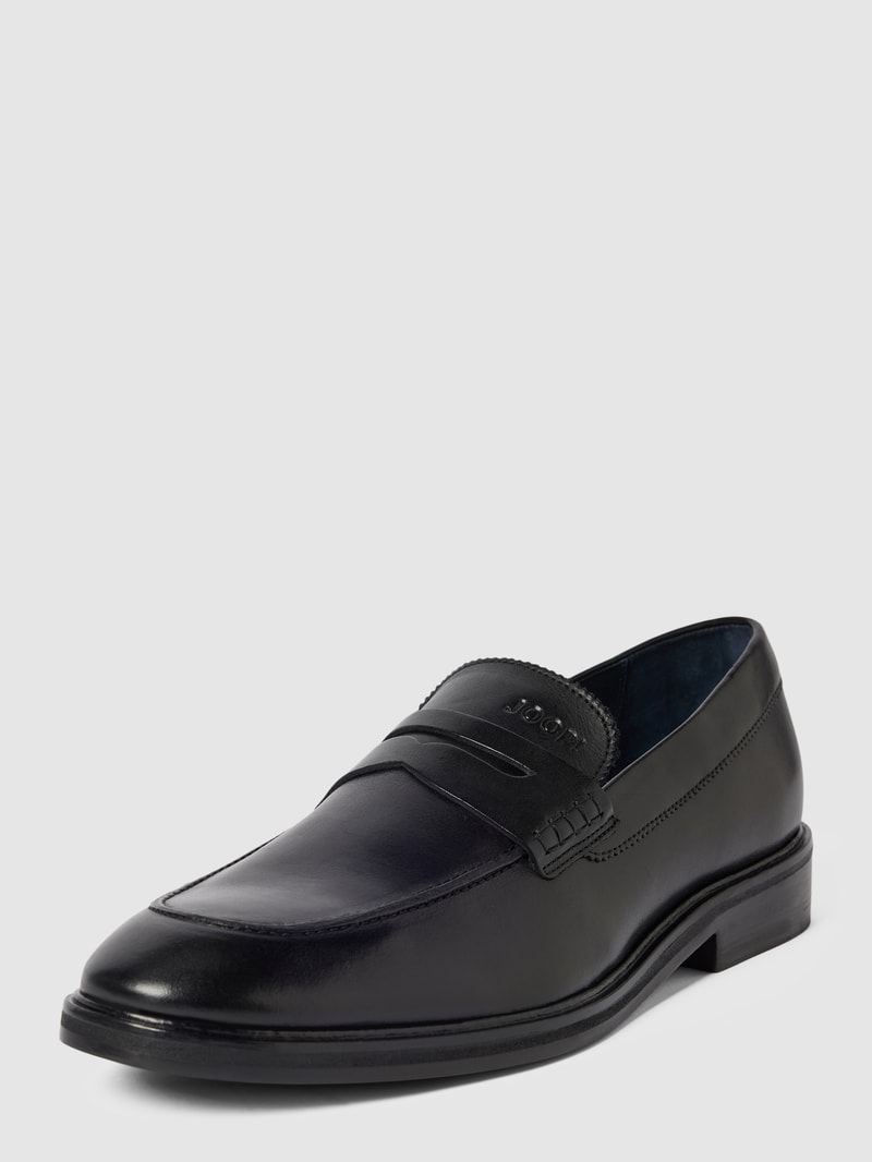 Loafers mit Label-Detail in schwarz