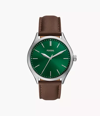 Fossil Outlet Uhr Fenmore 3-Zeiger-Werk Leder braun