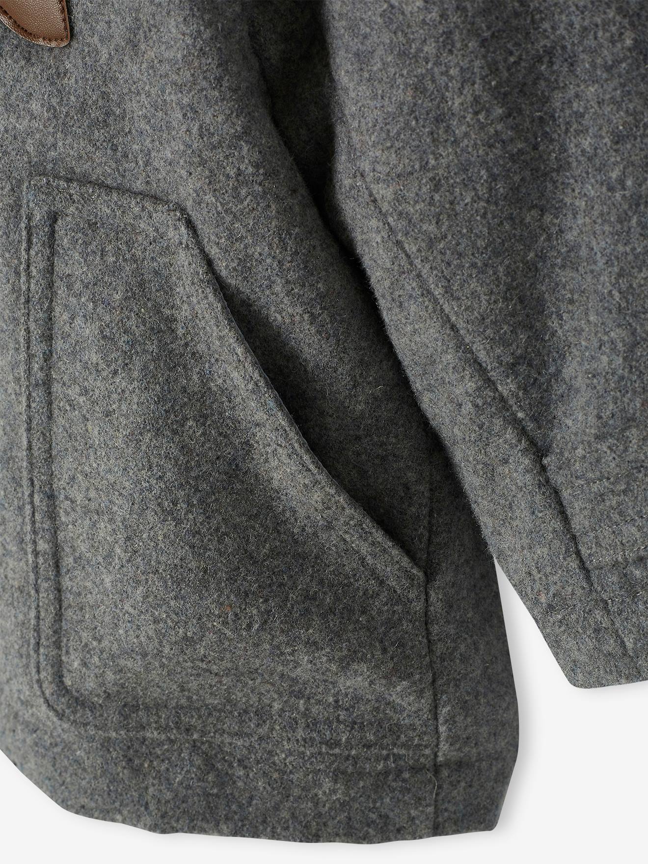 Manteau duffle-coat bébé avec capuche encre
