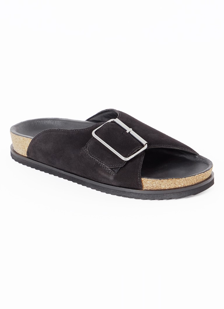 Whistles Ellery suede slipper with buckle detail