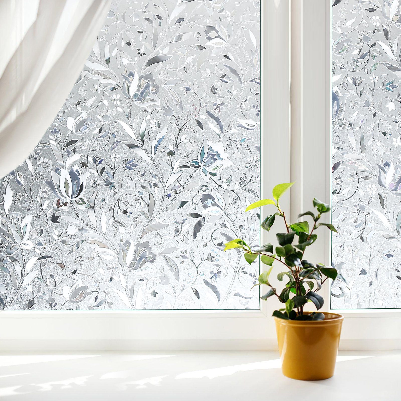 Fensterfolie Fensterfolie Milchglasfolie Sichtschutzfolie Fenster Selbstklebend, Gimisgu