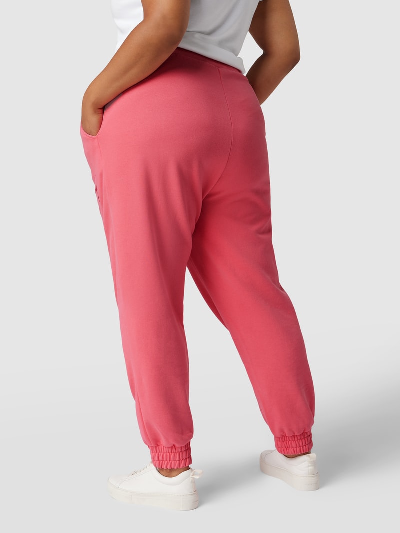 PLUS SIZE Sweatpants mit Label-Stitching in pink