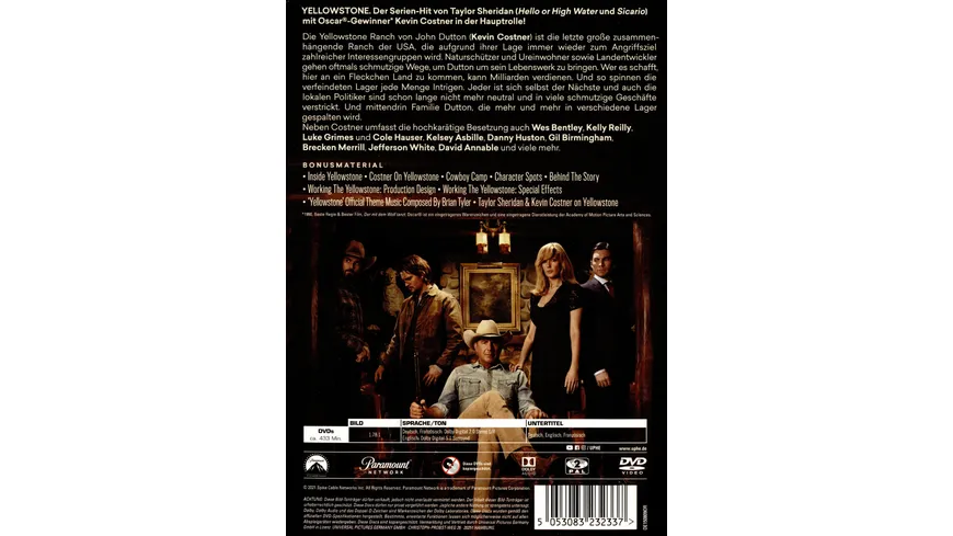 Yellowstone - Staffel 1  (+ Bonus-DVD) [3 DVDs]