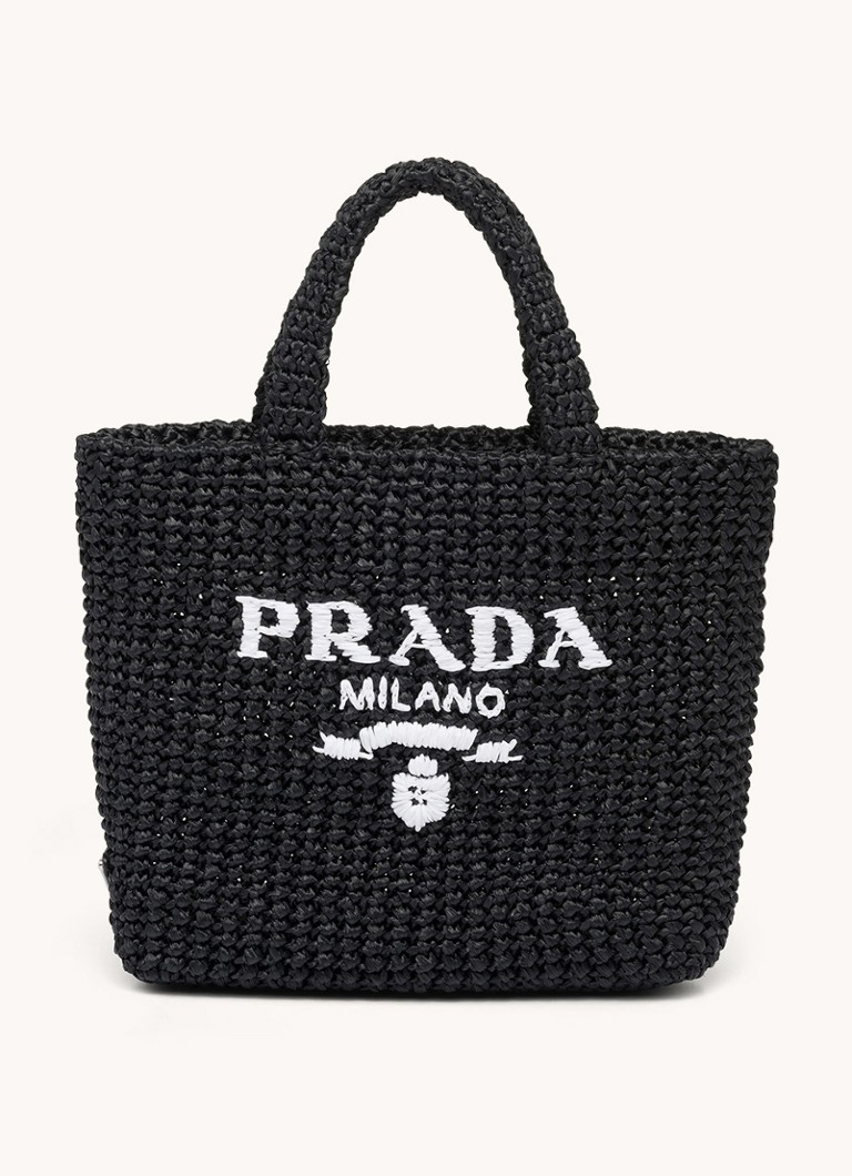 Petit sac à main Prada en raphia