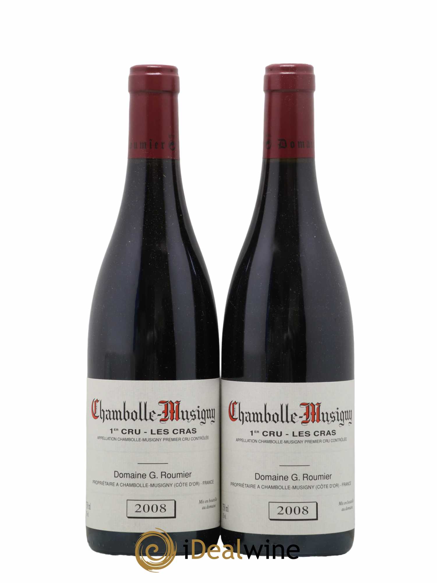 Chambolle-Musigny 1er Cru Les Cras Georges Roumier (Domaine)  2008 - Lot de 2 Bouteilles