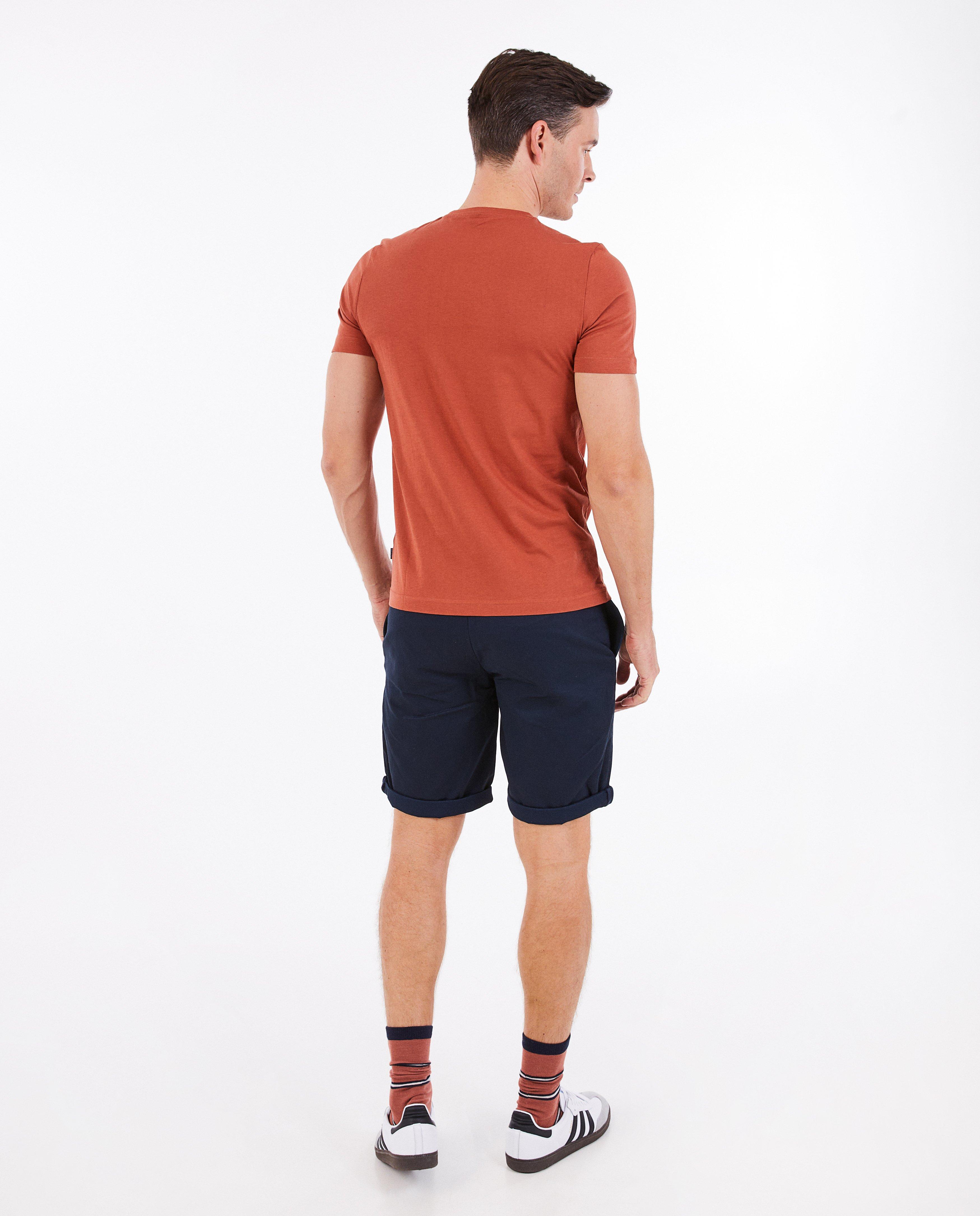 Tricou Quarterback portocaliu din bumbac organic, teracotă pentru bărbați