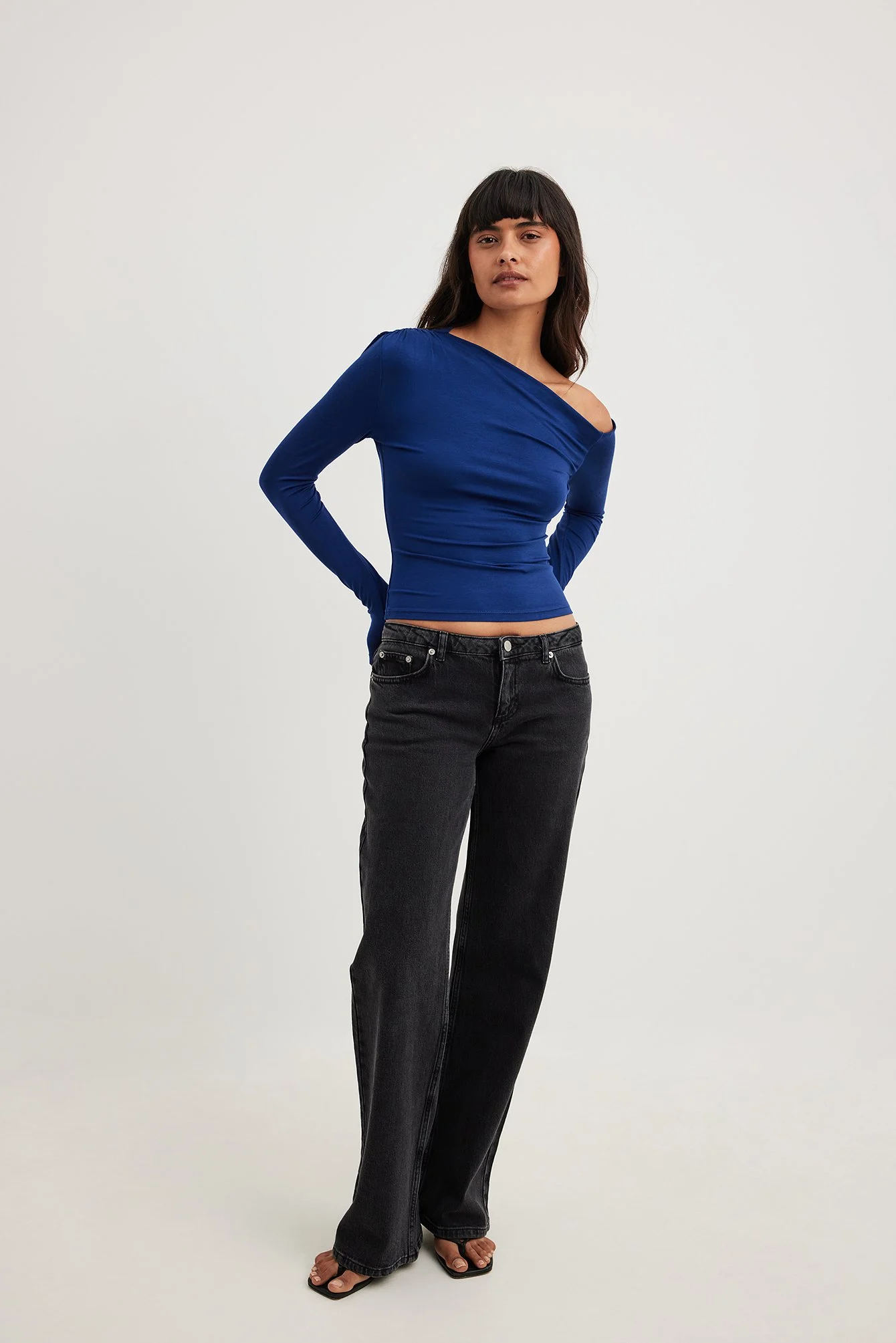 Schulterfreies Jersey-Top