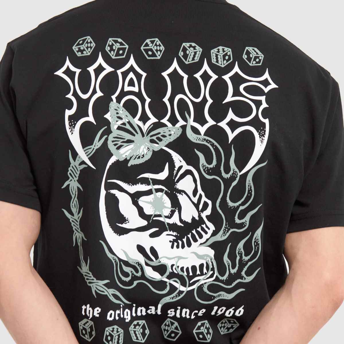 Vans – Svart och vit t-shirt med lucky streak-motiv