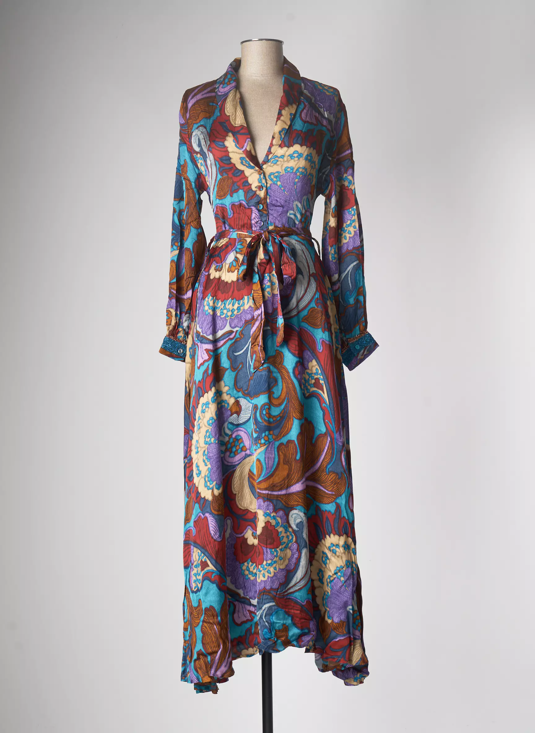 Angela Davis Robes Longues Femme couleur bleu