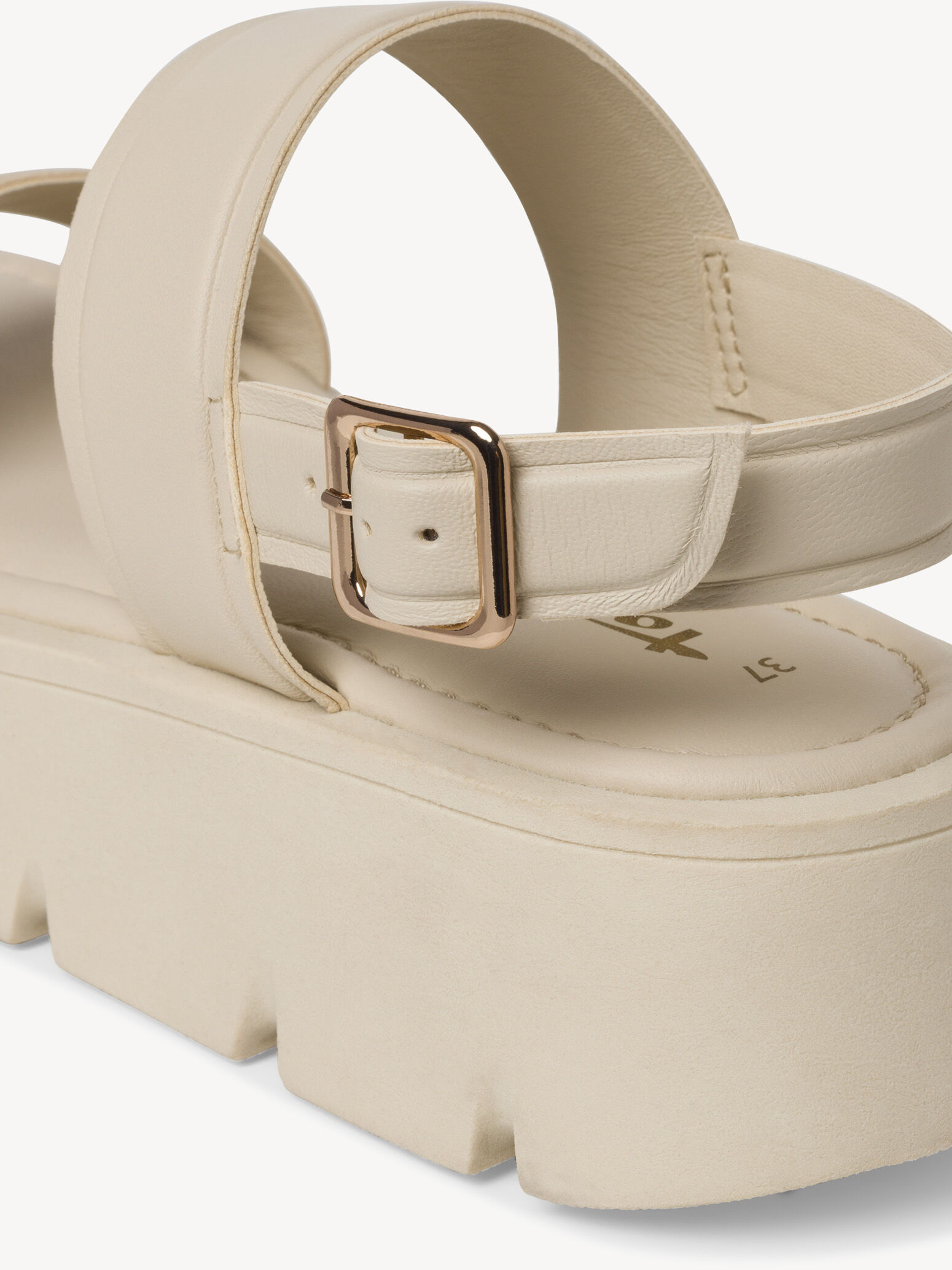 Sandale en cuir - beige