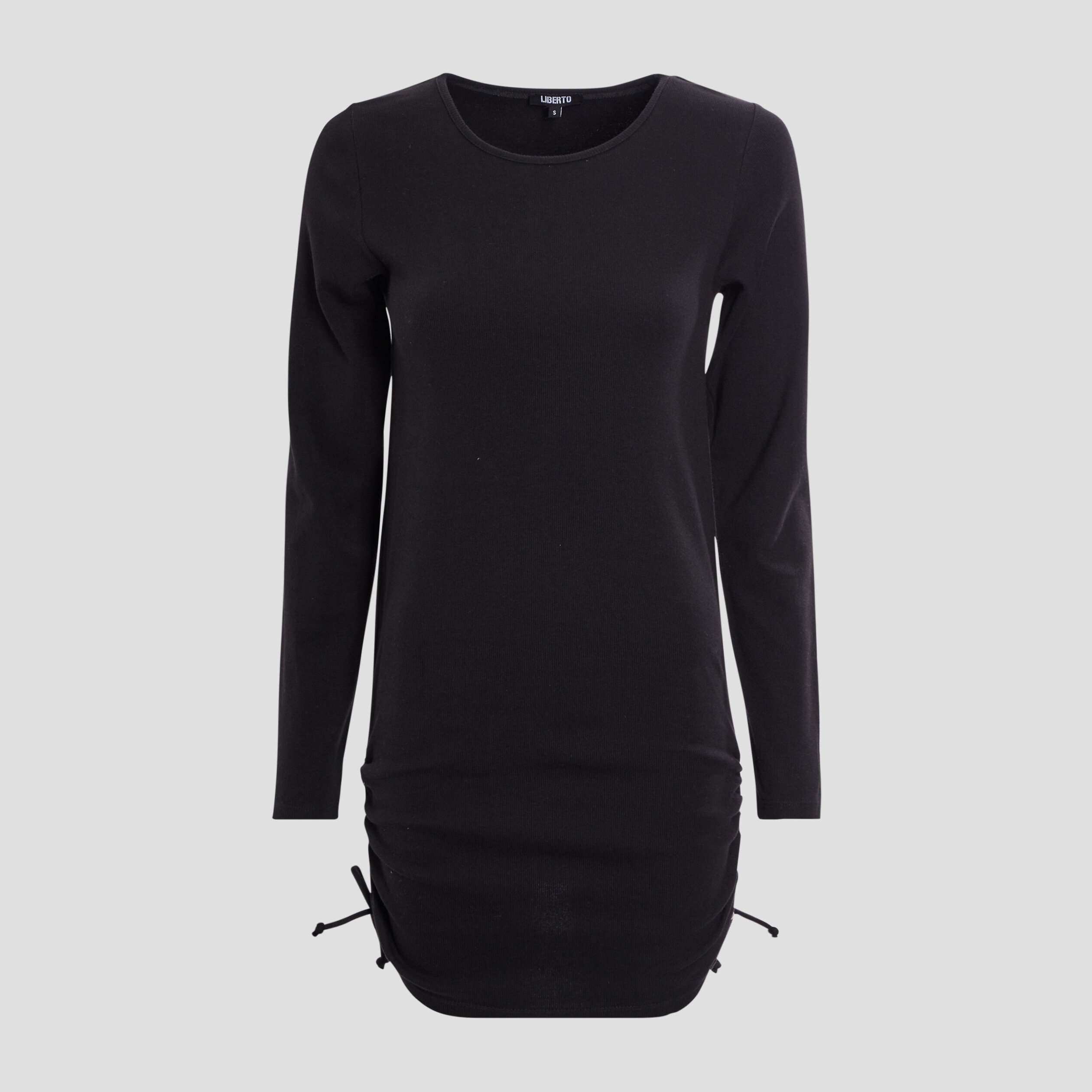 Robe droite avec liens noir femme | La Halle