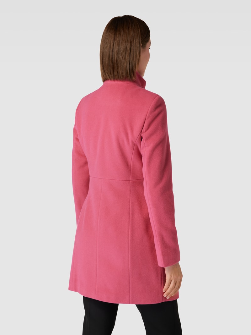 Mantel mit Stehkragen in rosa