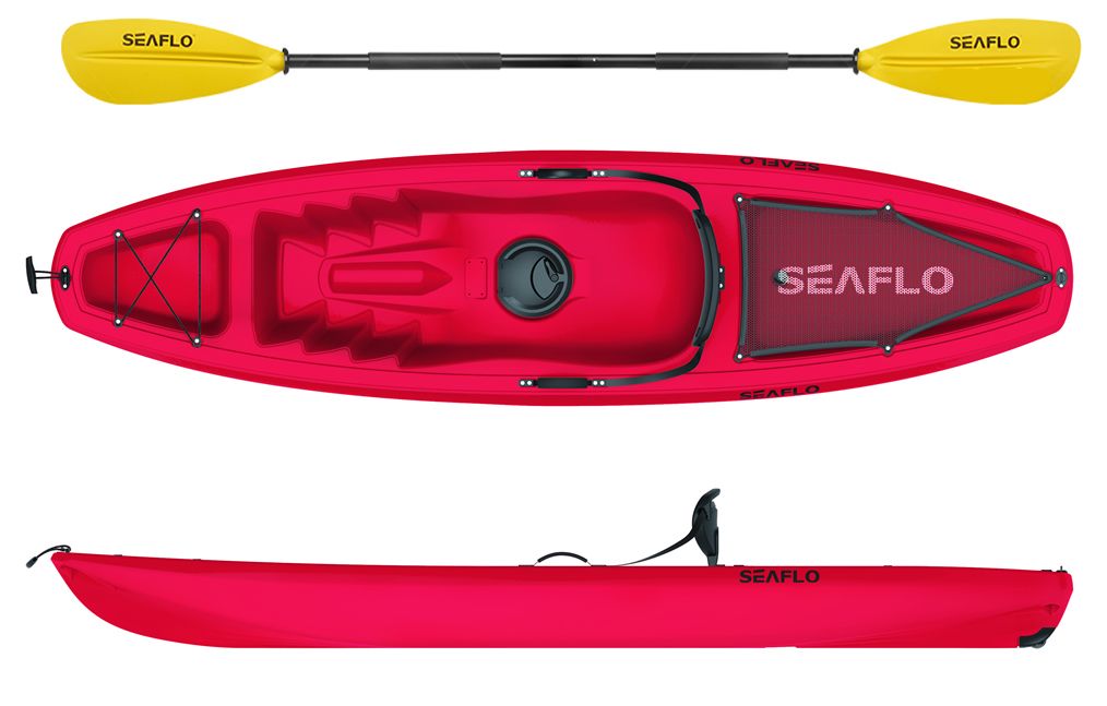 Seaflo Sit on Top rotes Kajak