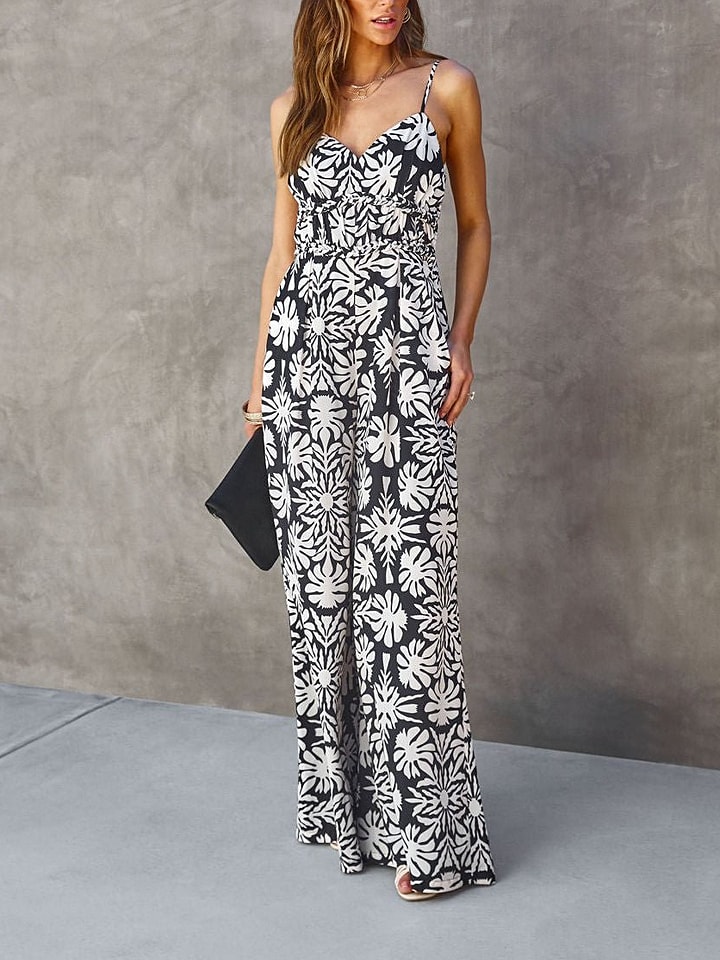 Milan Kiss Jumpsuit in Schwarz/ Weiß günstig kaufen