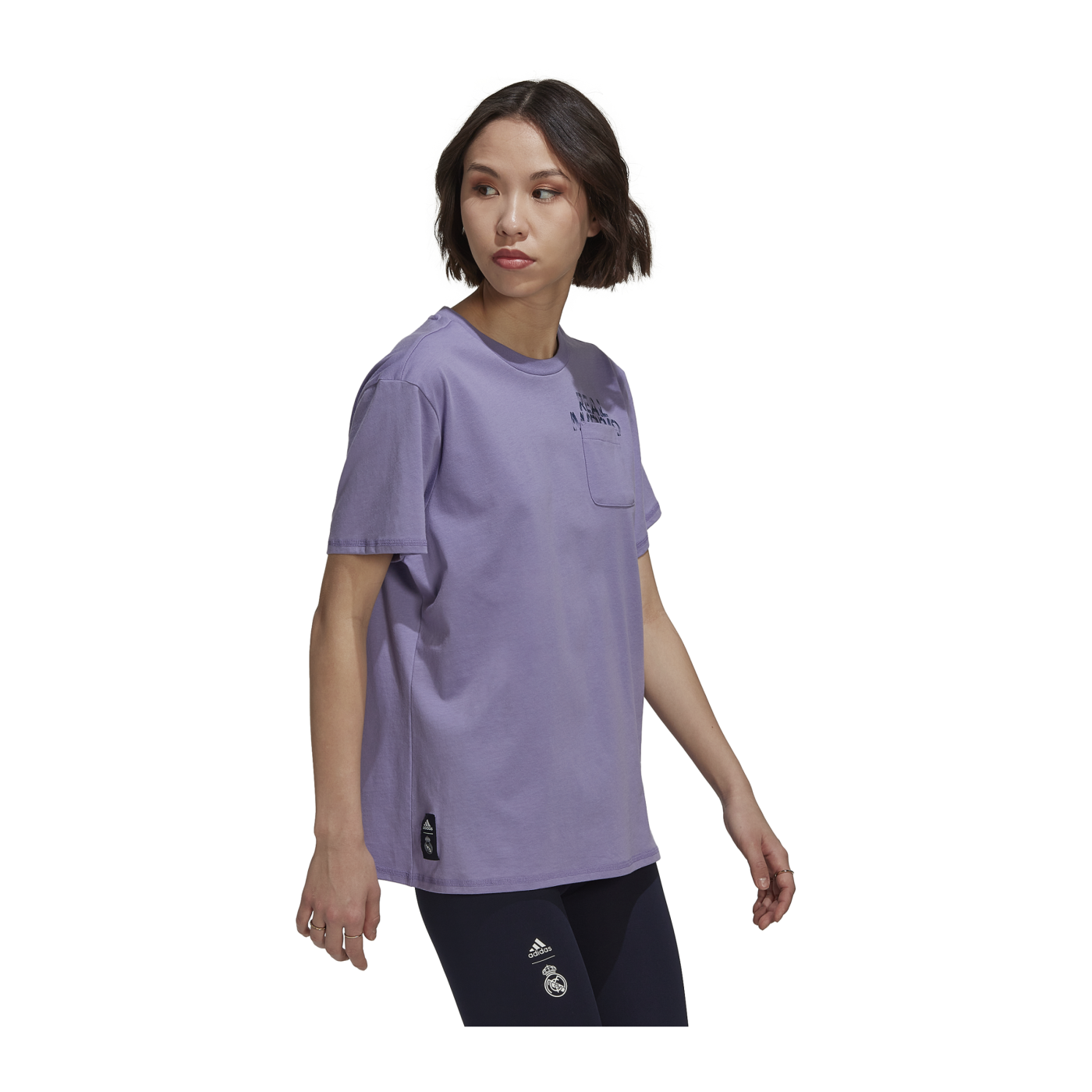 adidas Real Madrid Pocket T-Shirt Damen Lila