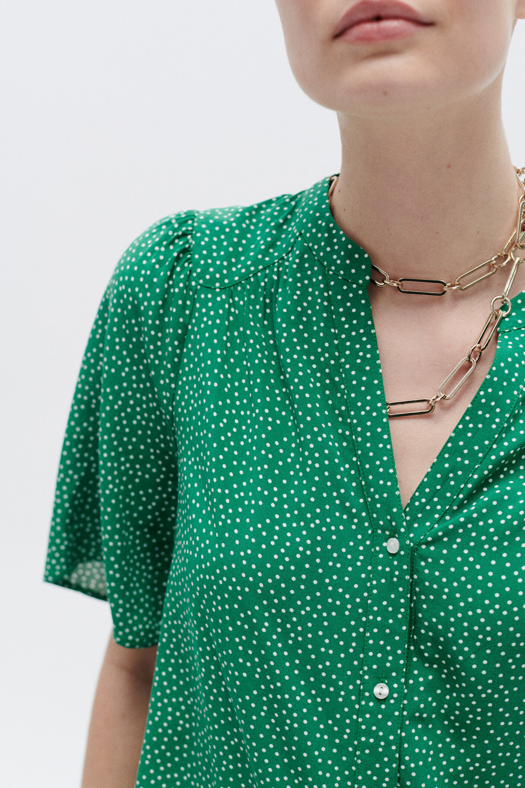 Chemise carla3 vert menthe femme