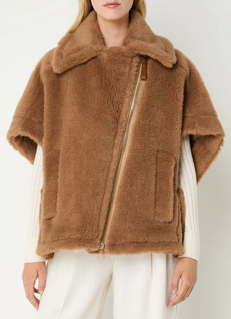 Τζάκετ MaxMara Newmanto από μείγμα μαλλιού καμήλας με πλαϊνές τσέπες