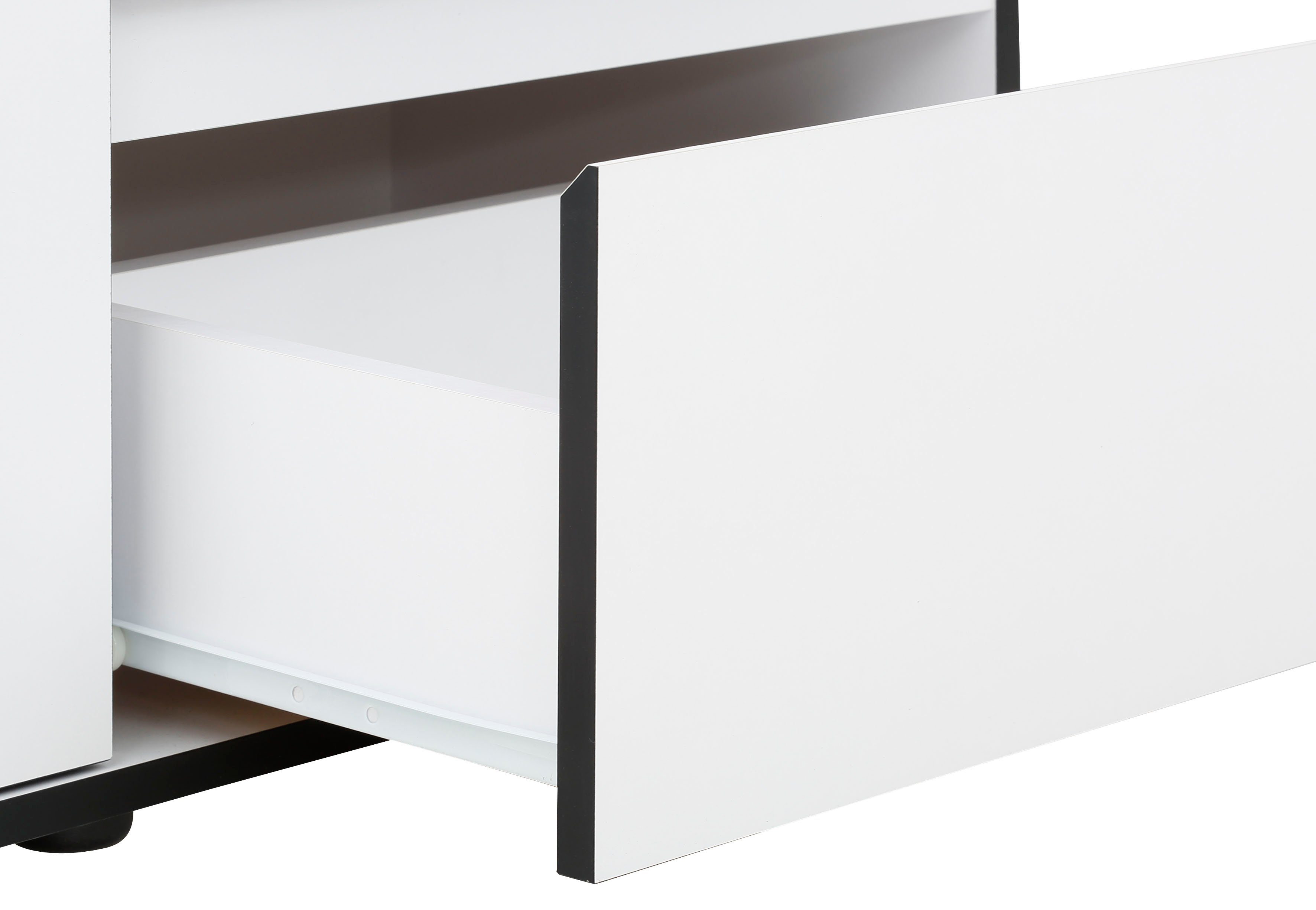 HELA Highboard Ariana, mit angeschrägten Griffmulden, Breite 100 cm